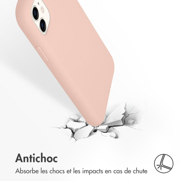 Accezz Liquid Silicone Backcover Apple iPhone 11 - Roze - Afbeelding 7