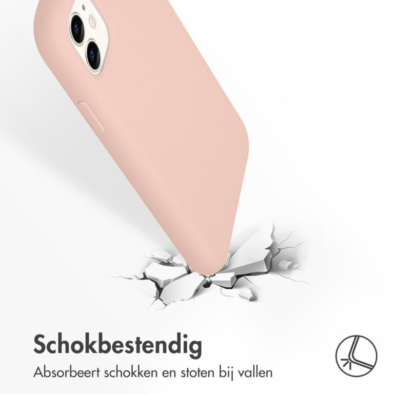 Accezz Liquid Silicone Backcover Apple iPhone 11 - Roze - Afbeelding 4