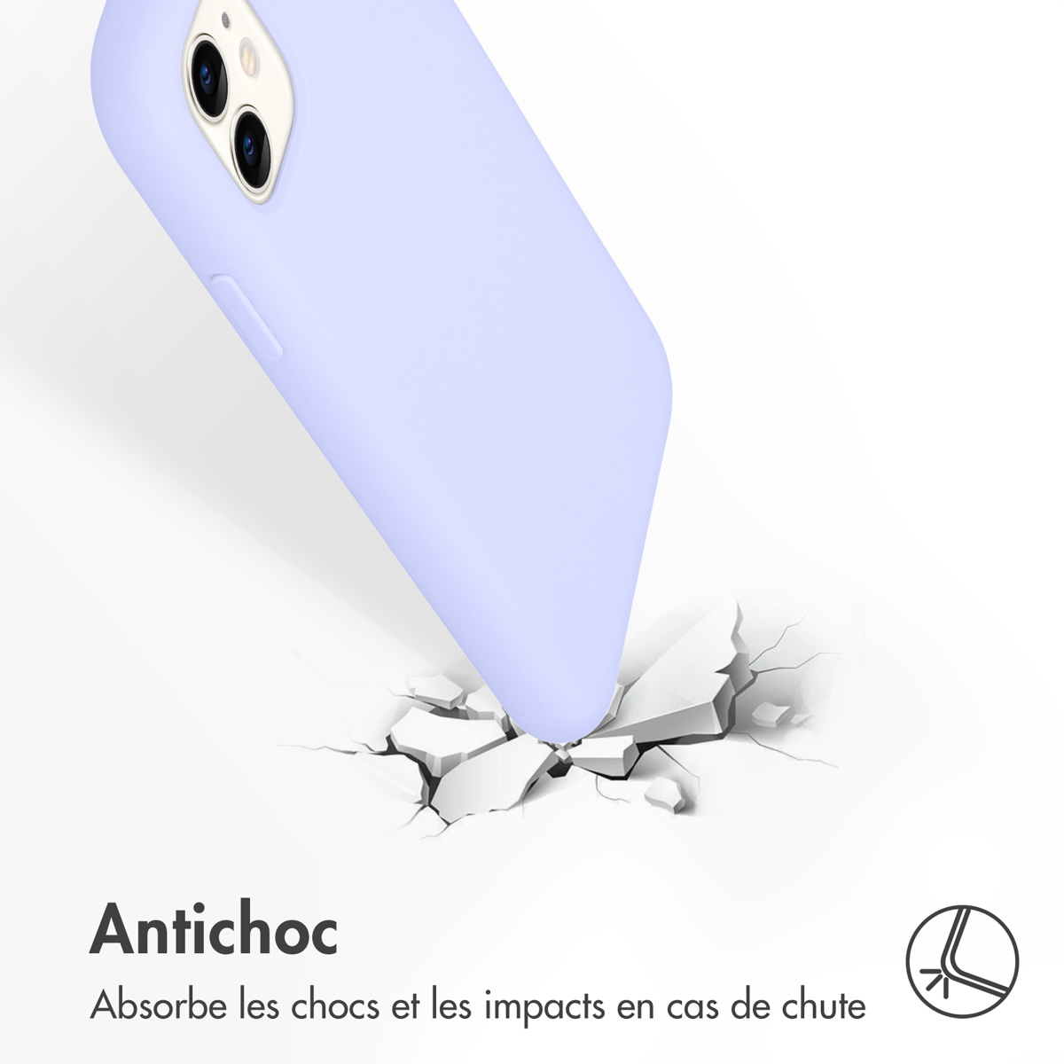 Accezz Liquid Silicone Backcover Apple iPhone 11 - Paars - Afbeelding 6