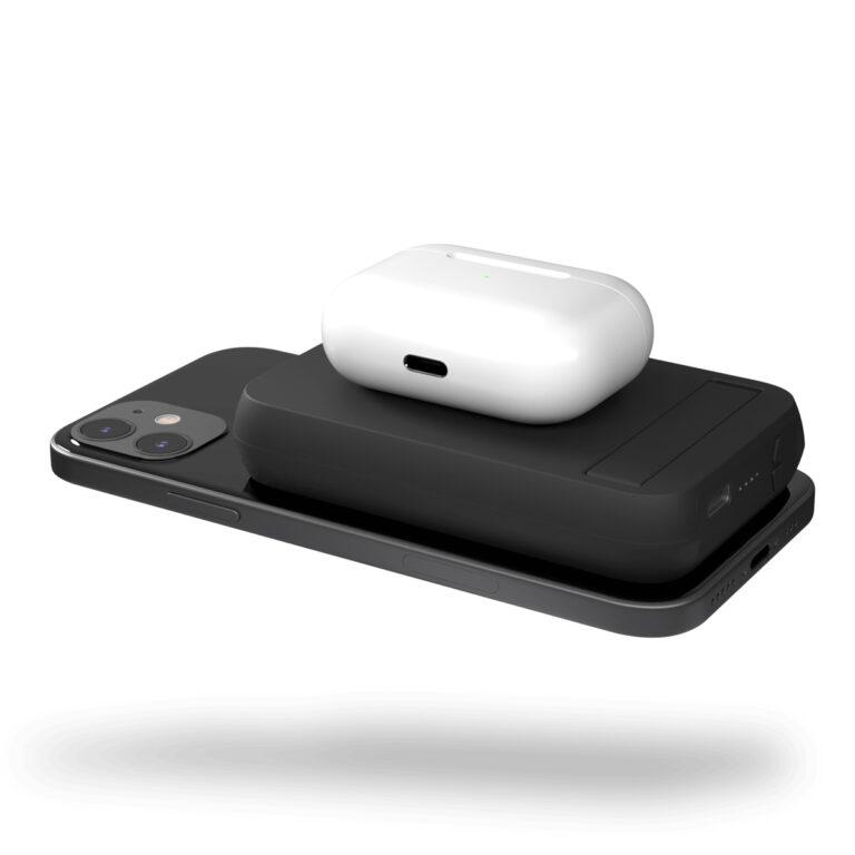 Zens Magnetische dual powerbank met standaard - Geschikt voor MagSafe en Qi2 - 4.000 mAh - Zwart - Afbeelding 5