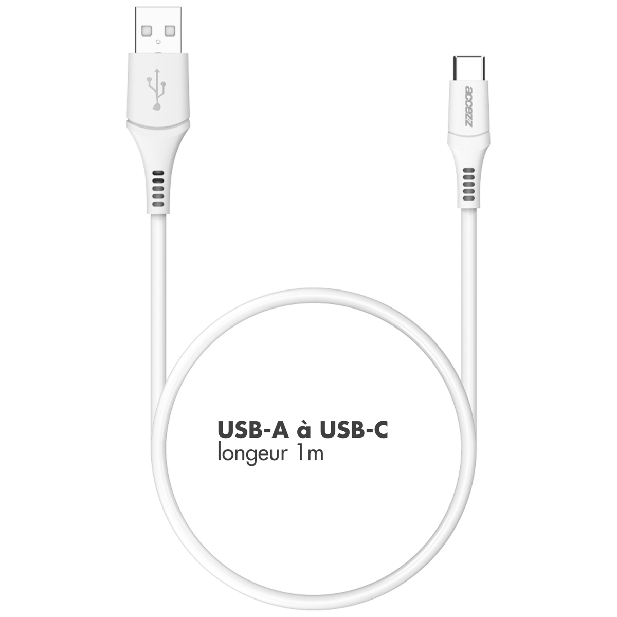 Accezz USB-C naar USB kabel - 1 meter - Wit - Afbeelding 10