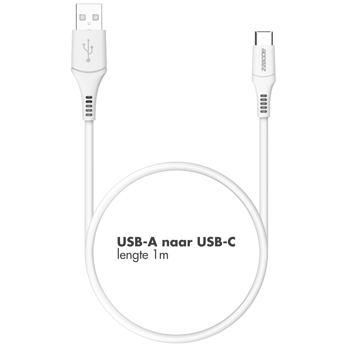 Accezz USB-C naar USB kabel - 1 meter - Wit - Afbeelding 6
