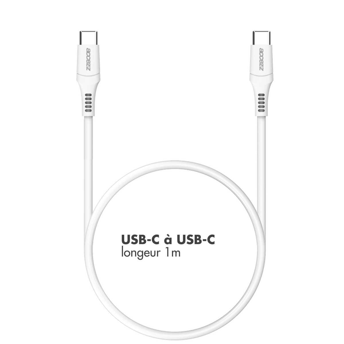 Accezz USB-C naar USB-C kabel - 1 meter - Wit - Afbeelding 10