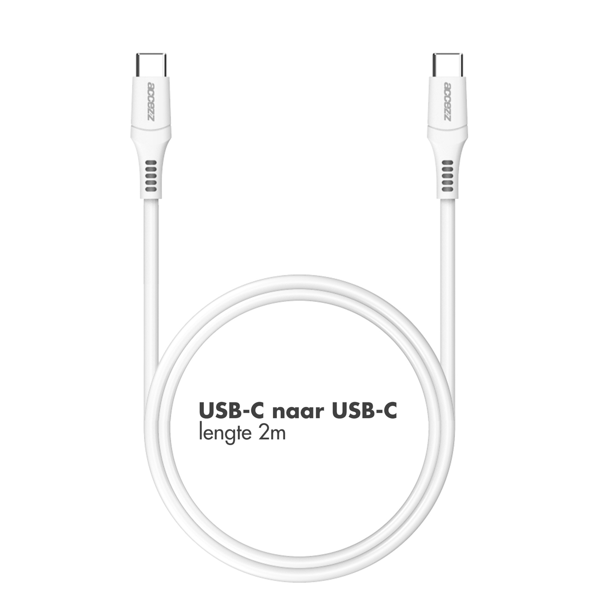 Accezz USB-C naar USB-C kabel - 2 meter - Wit - Afbeelding 6