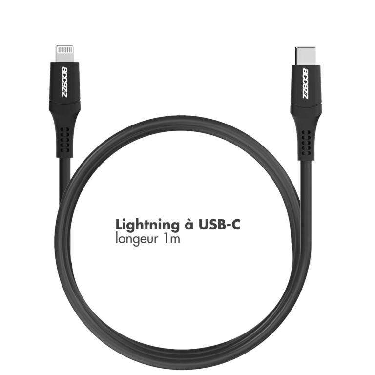 Accezz Lightning naar USB-C kabel - MFi certificering - 1 meter - Zwart - Afbeelding 9