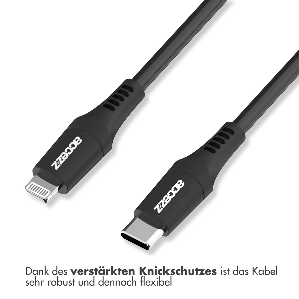 Accezz Lightning naar USB-C kabel - MFi certificering - 1 meter - Zwart - Afbeelding 5