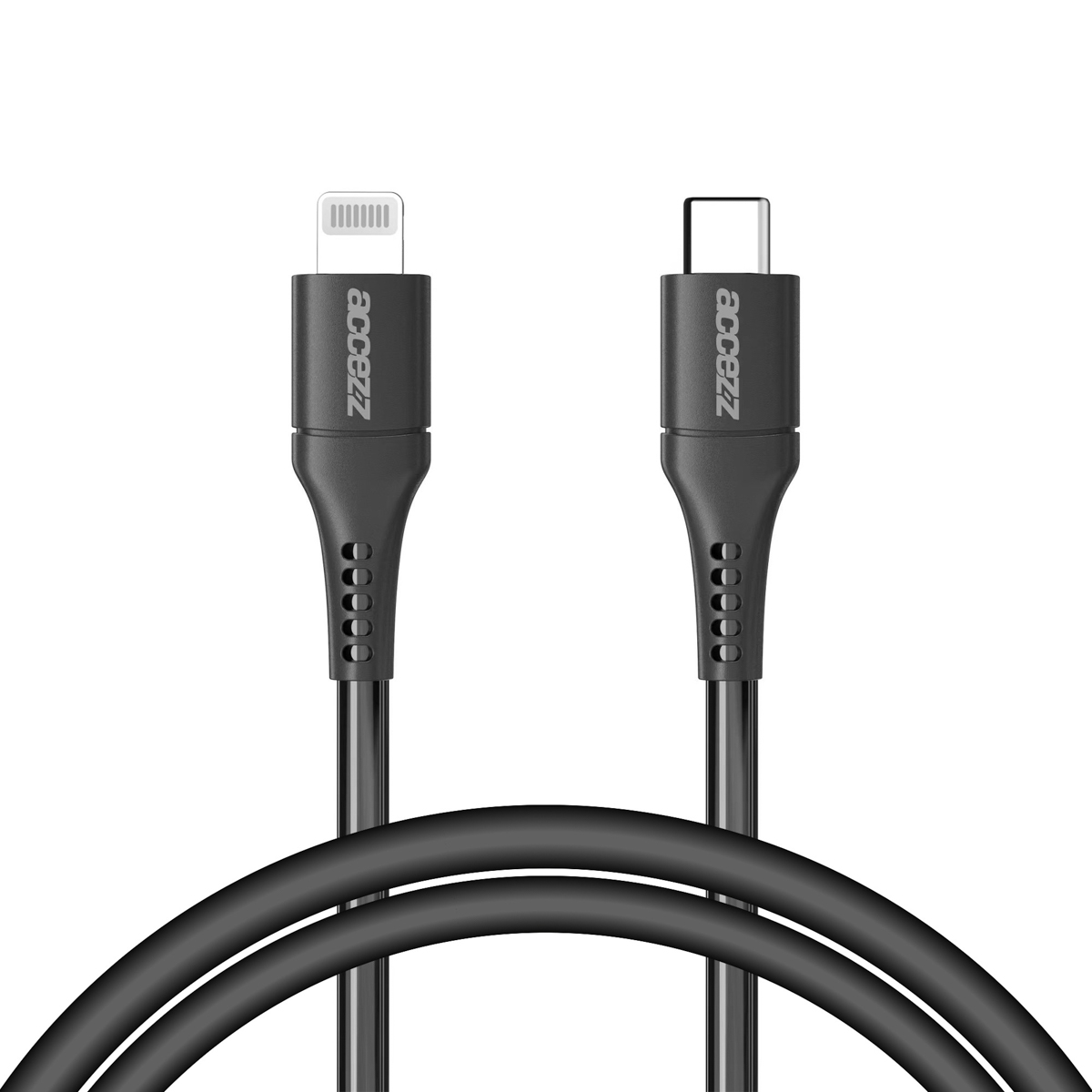 Accezz Lightning naar USB-C kabel - MFi certificering - 1 meter - Zwart - Afbeelding 2