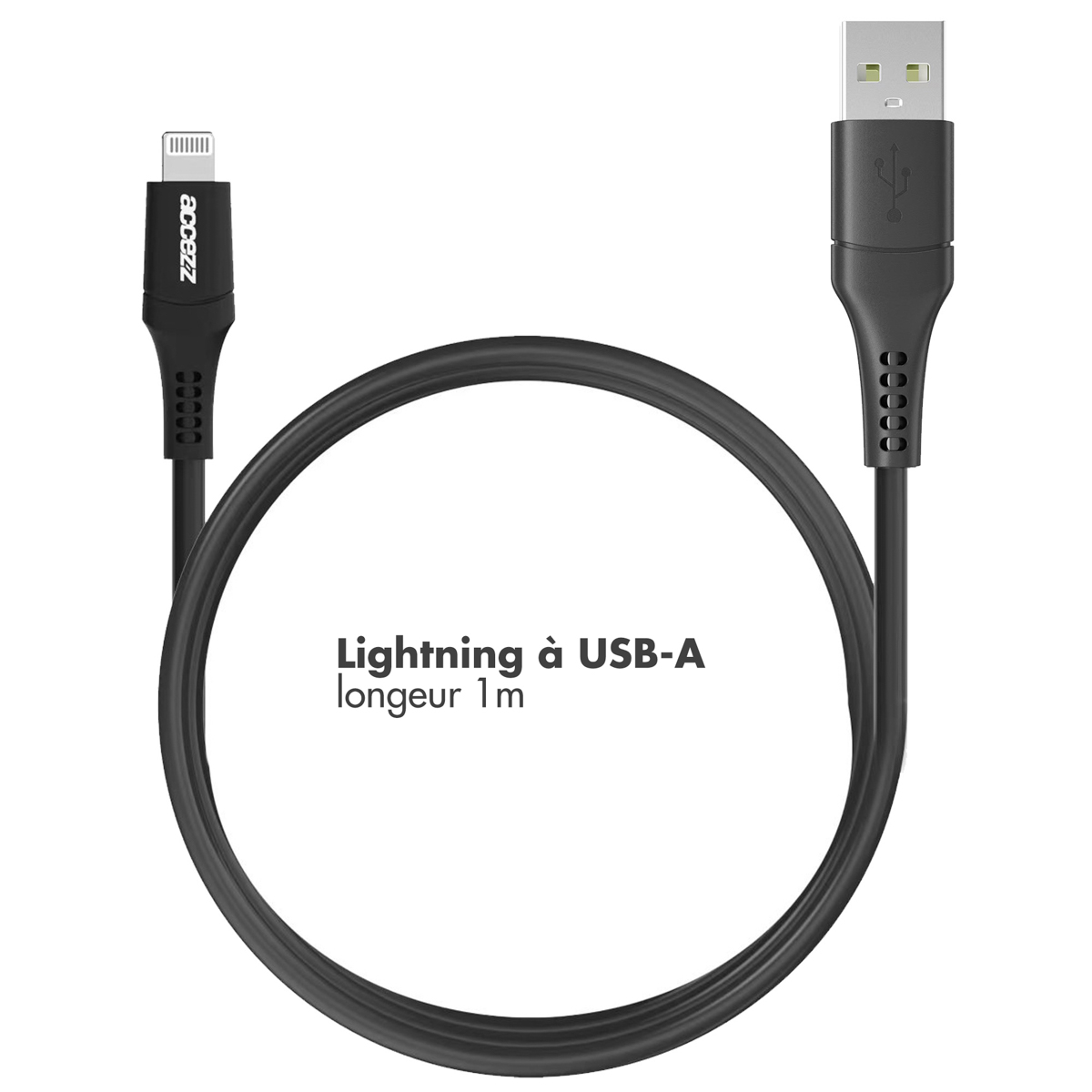 Accezz Lightning naar USB kabel - MFi certificering - 1 meter - Zwart - Afbeelding 9