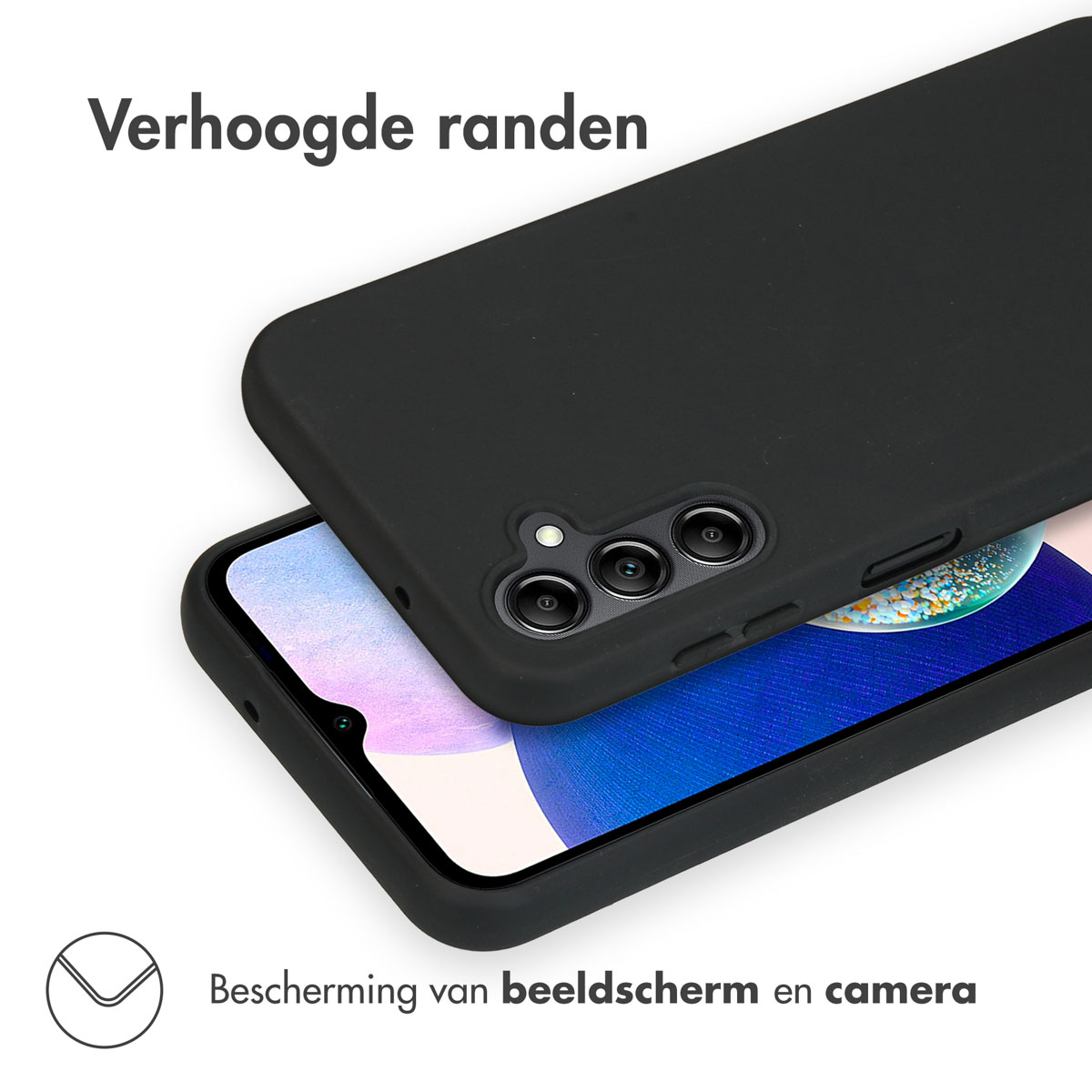 Accezz Color Backcover Samsung Galaxy A14 (5G/4G) - Zwart - Afbeelding 5