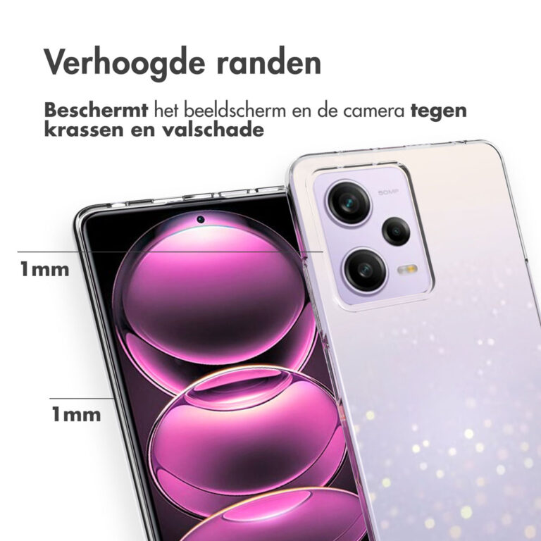 Accezz Clear Backcover Xiaomi Redmi Note 12 Pro - Transparant - Afbeelding 3