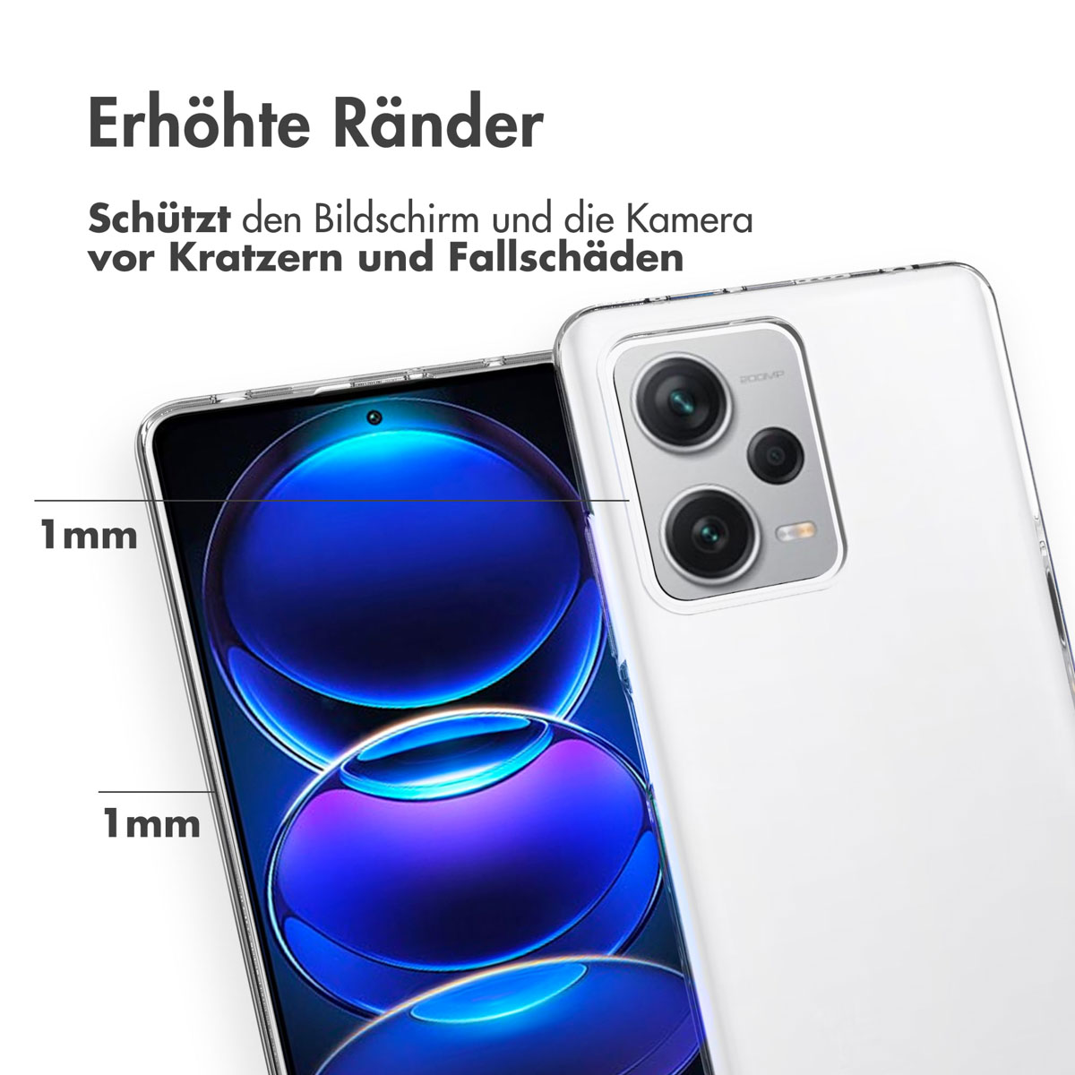 Accezz Clear Backcover Xiaomi Redmi Note 12 Pro Plus - Transparant - Afbeelding 7