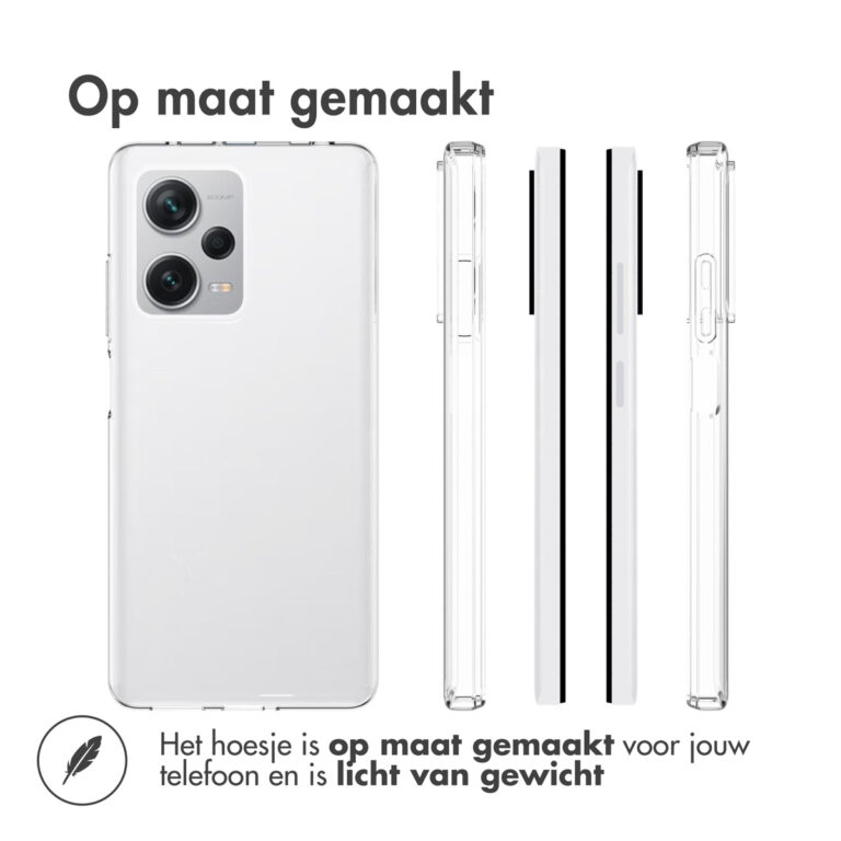 Accezz Clear Backcover Xiaomi Redmi Note 12 Pro Plus - Transparant - Afbeelding 3