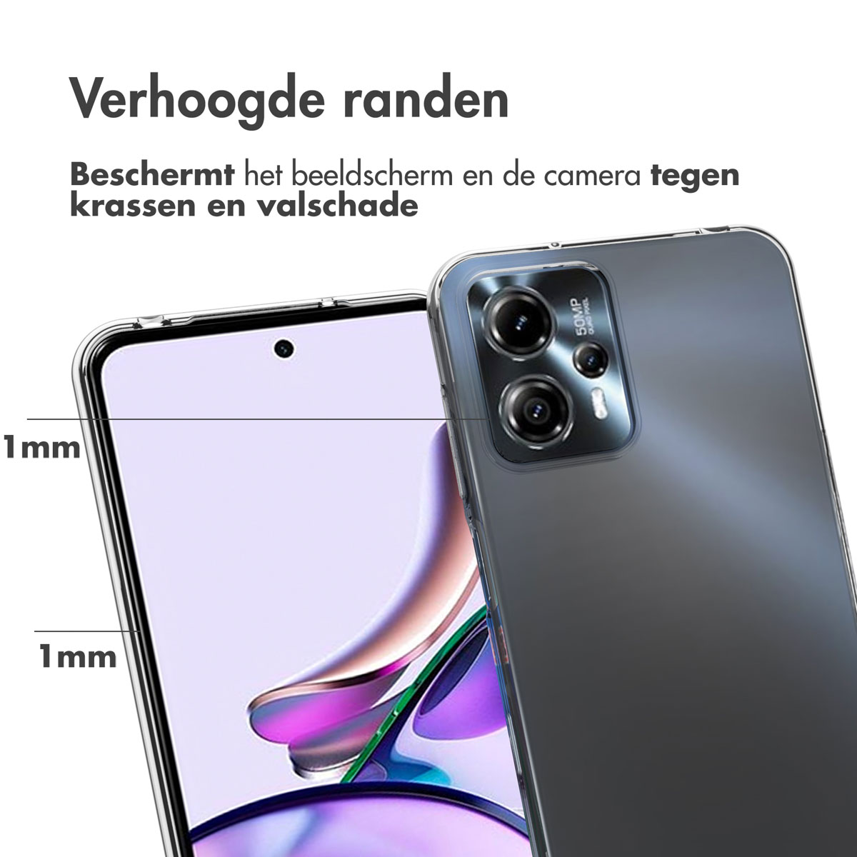 Accezz Clear Backcover Motorola Moto G13 / G23 - Transparant - Afbeelding 9