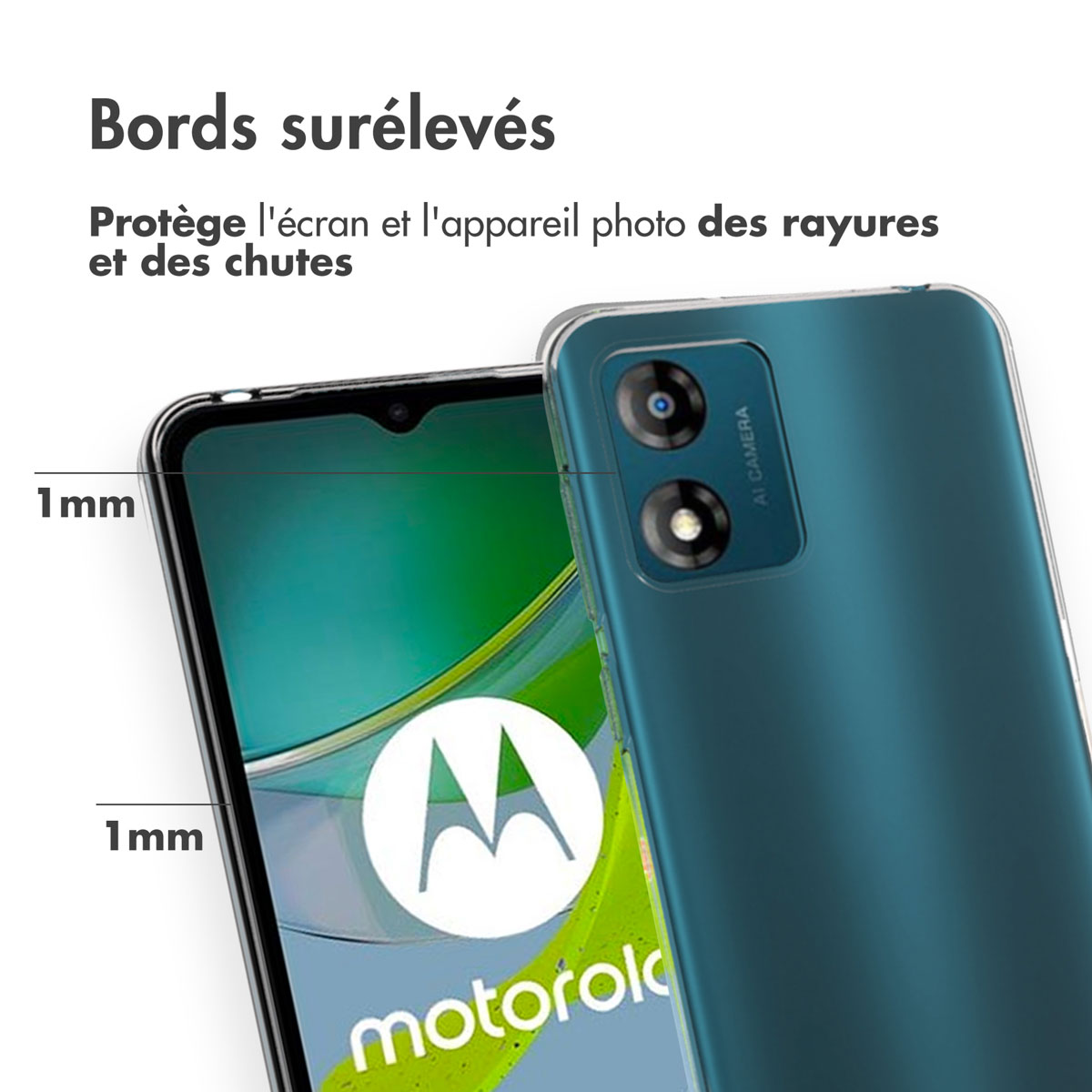 Accezz Clear Backcover Motorola Moto E13 - Transparant - Afbeelding 7