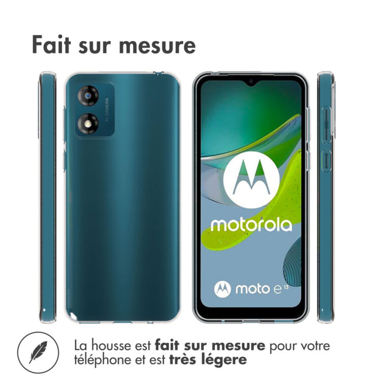 Accezz Clear Backcover Motorola Moto E13 - Transparant - Afbeelding 10