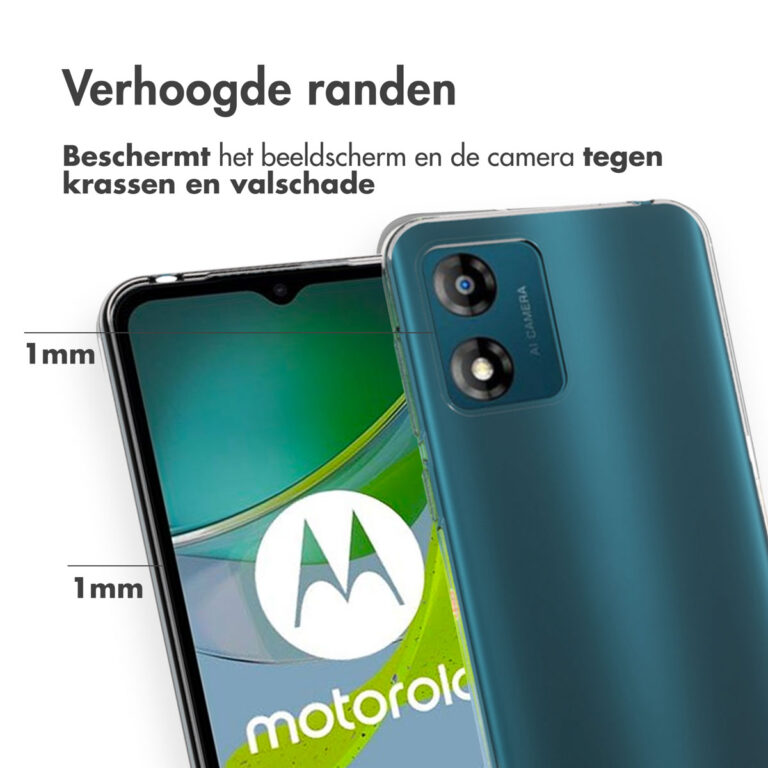 Accezz Clear Backcover Motorola Moto E13 - Transparant - Afbeelding 8