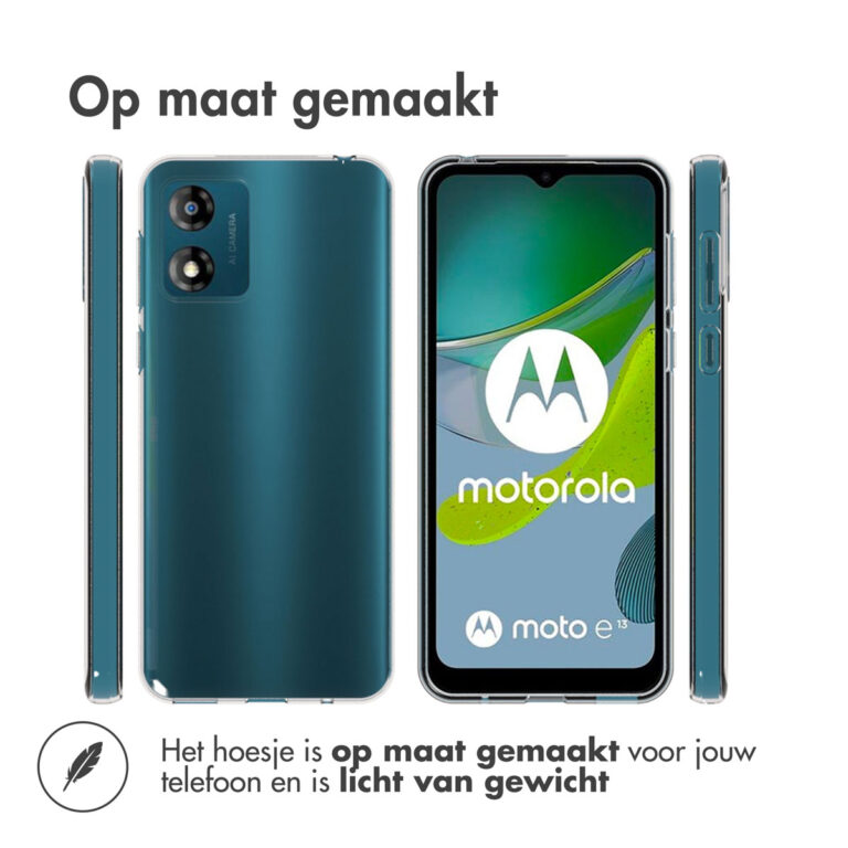 Accezz Clear Backcover Motorola Moto E13 - Transparant - Afbeelding 7