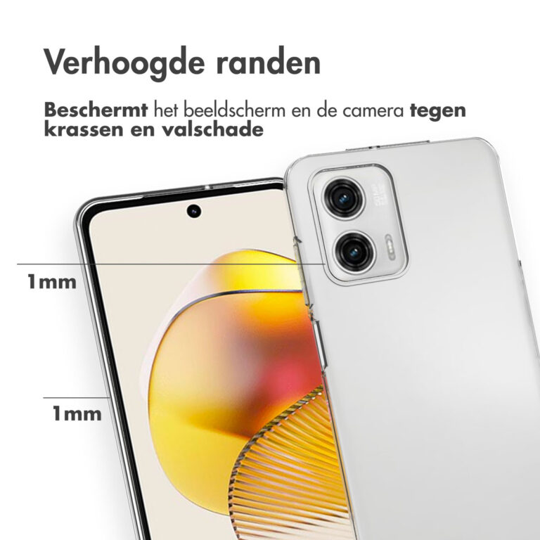 Accezz Clear Backcover Motorola Moto G73 - Transparant - Afbeelding 2