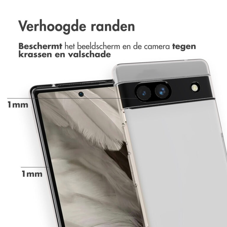 Accezz Clear Backcover Google Pixel 7a - Transparant - Afbeelding 4