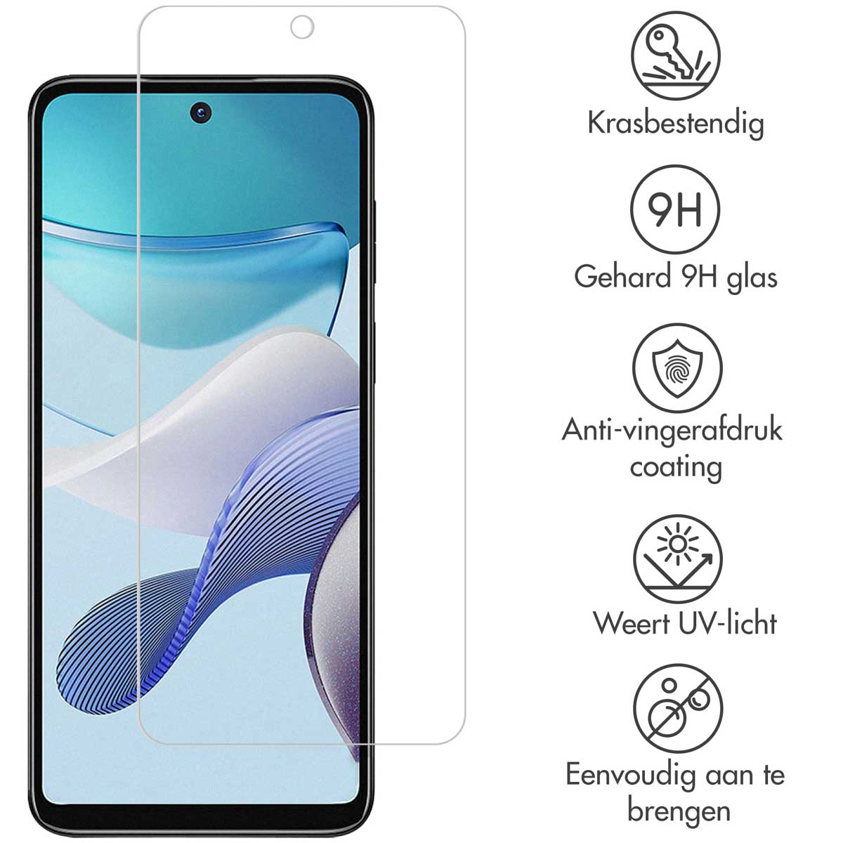 Selencia Gehard Glas Screenprotector Motorola Moto G13 / G23 - Afbeelding 6