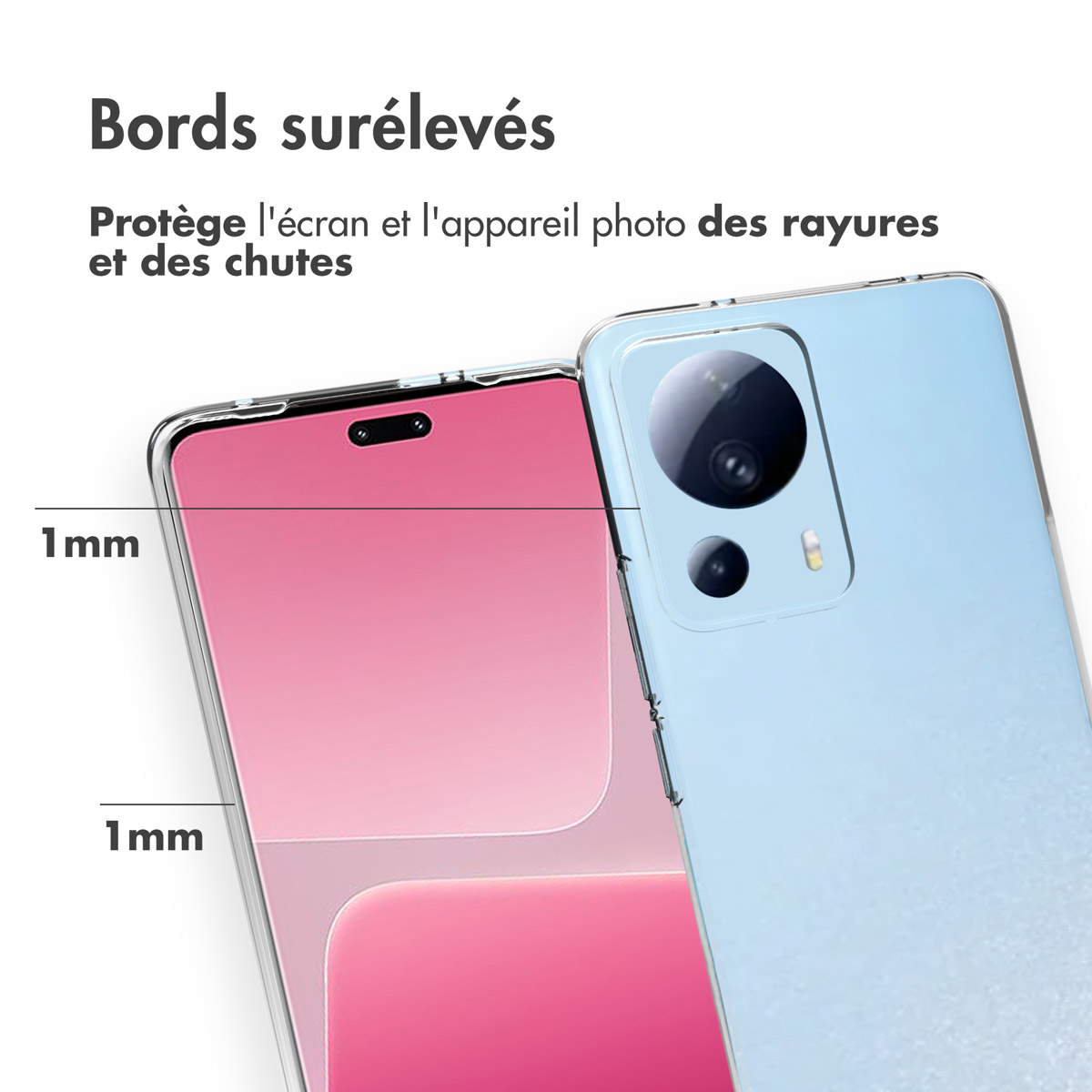 Accezz Clear Backcover Xiaomi 13 Lite - Transparant - Afbeelding 8