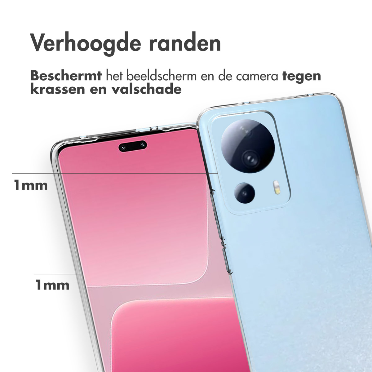 Accezz Clear Backcover Xiaomi 13 Lite - Transparant - Afbeelding 9