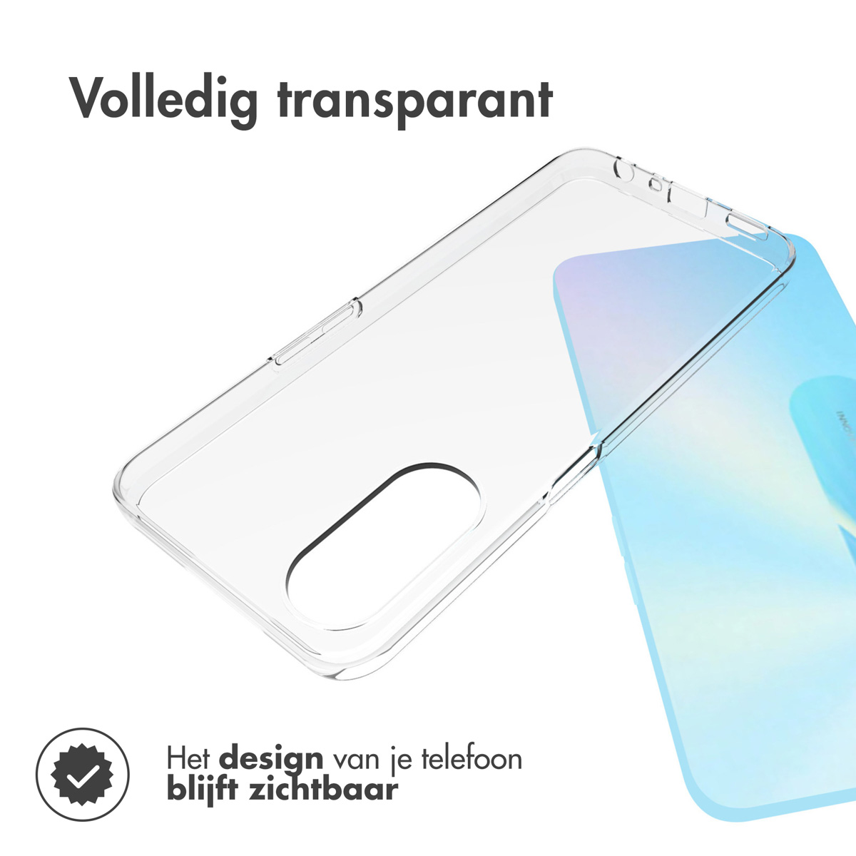 Accezz Clear Backcover Oppo A78 (5G) - Transparant - Afbeelding 6