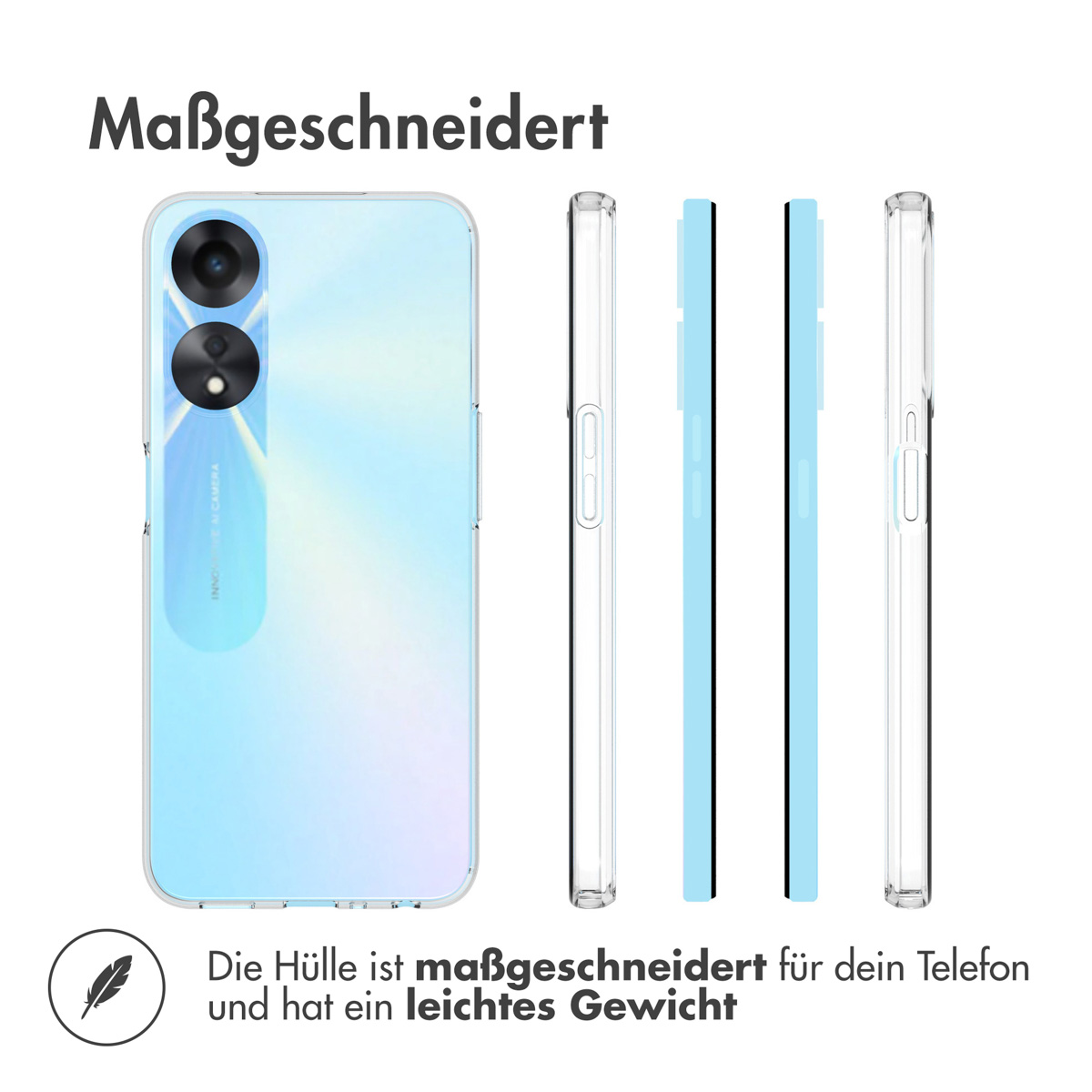Accezz Clear Backcover Oppo A78 (5G) - Transparant - Afbeelding 7