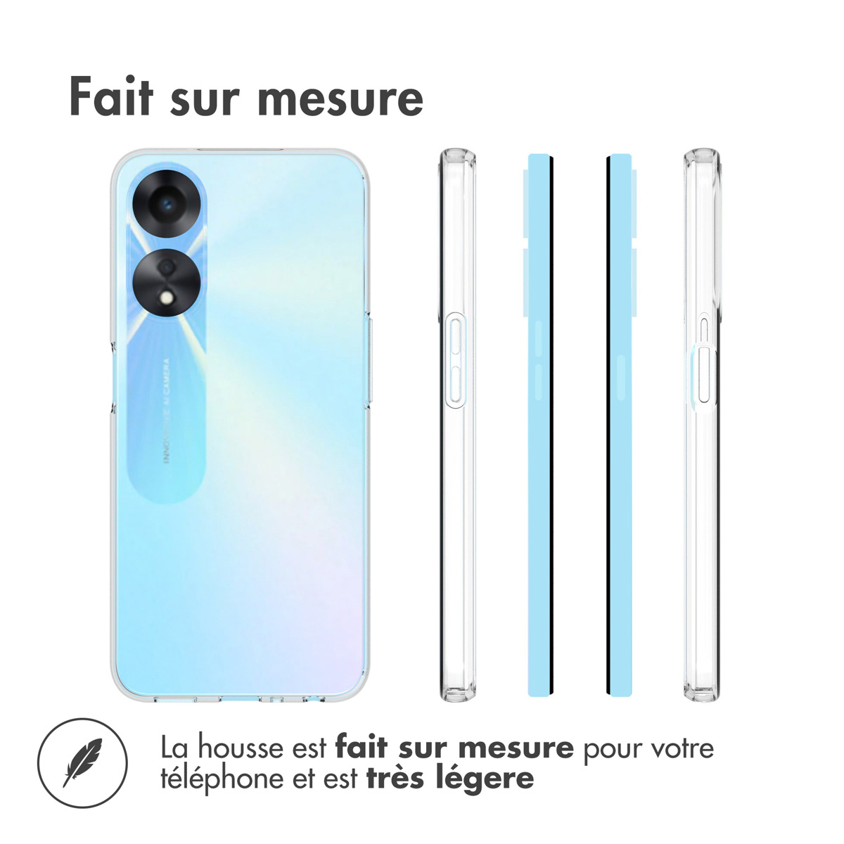 Accezz Clear Backcover Oppo A78 (5G) - Transparant - Afbeelding 8