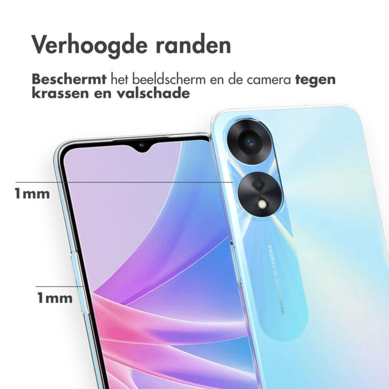 Accezz Clear Backcover Oppo A78 (5G) - Transparant - Afbeelding 2