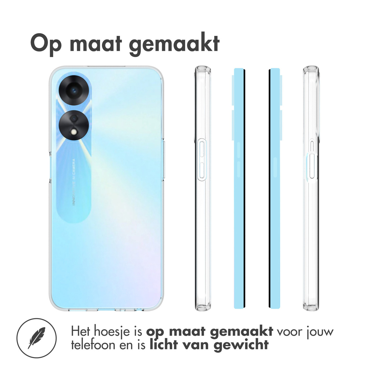 Accezz Clear Backcover Oppo A78 (5G) - Transparant - Afbeelding 9