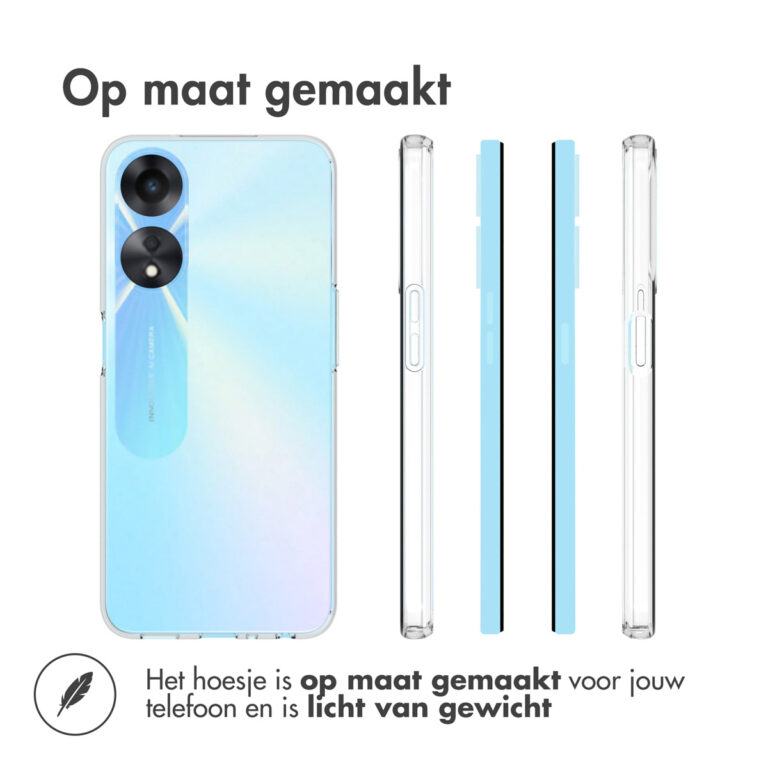 Accezz Clear Backcover Oppo A78 (5G) - Transparant - Afbeelding 10
