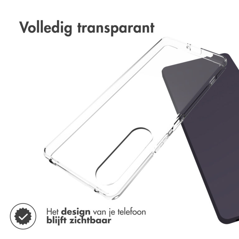 Accezz Clear Backcover Sony Xperia 1V - Transparant - Afbeelding 5