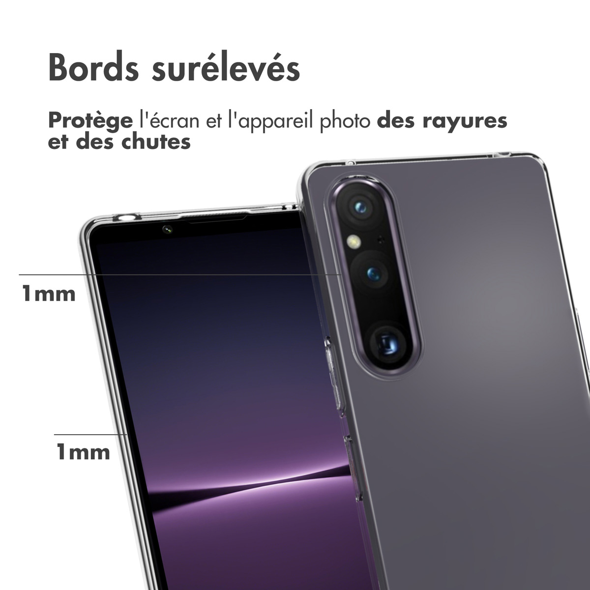 Accezz Clear Backcover Sony Xperia 1 V - Transparant - Afbeelding 8
