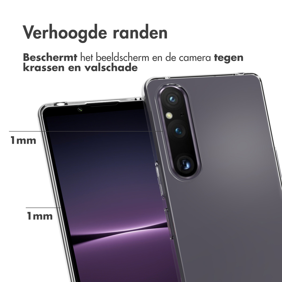 Accezz Clear Backcover Sony Xperia 1 V - Transparant - Afbeelding 7