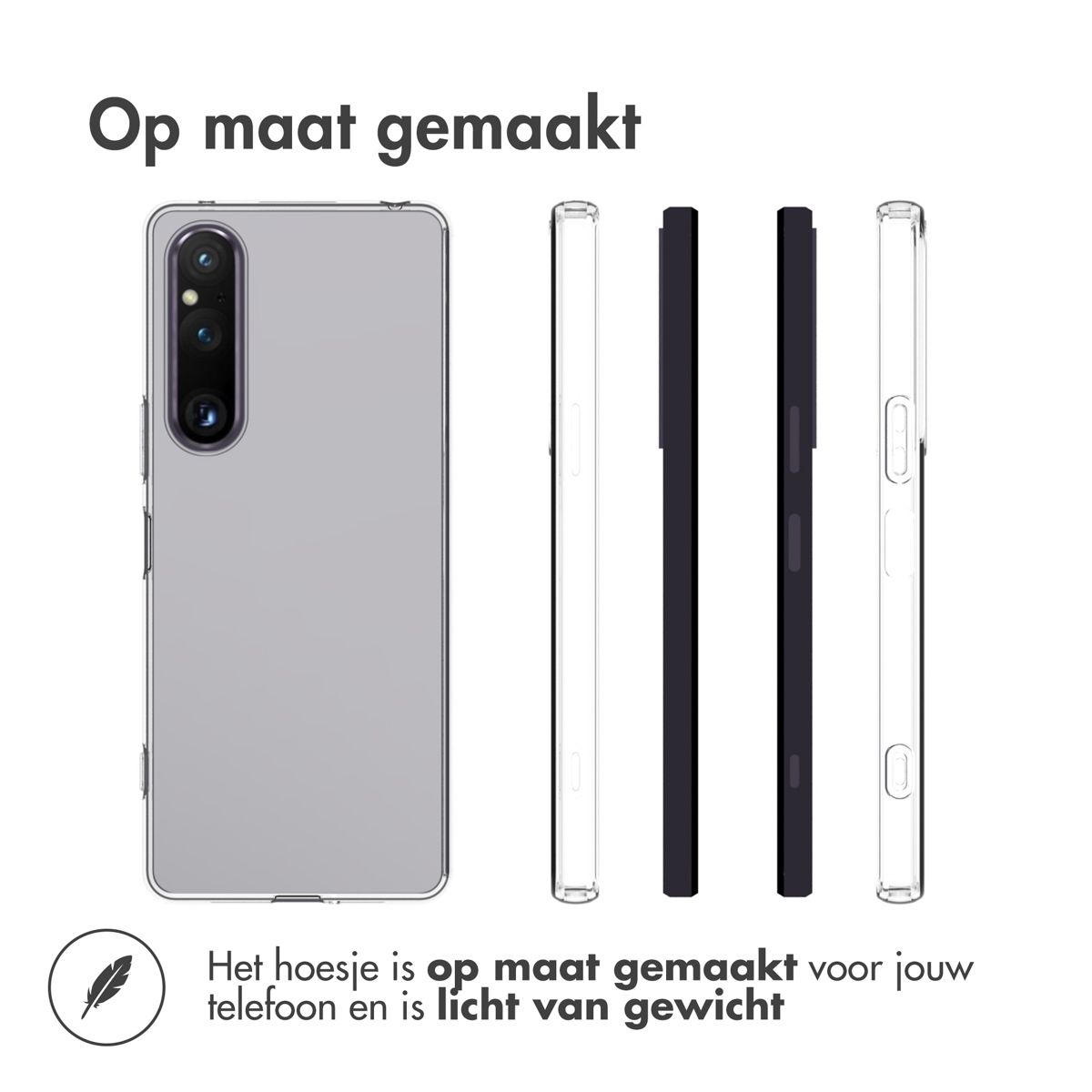 Accezz Clear Backcover Sony Xperia 1 V - Transparant - Afbeelding 10