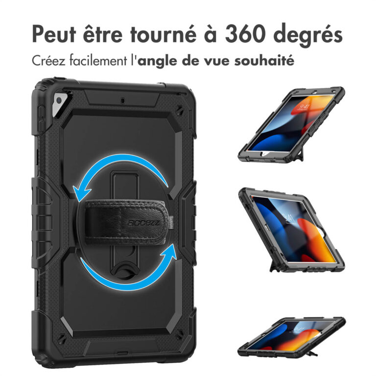 Accezz Rugged Backcover met schouderstrap Apple iPad Air 3 (2019) / Pro 10.5 (2017) - Zwart - Afbeelding 9