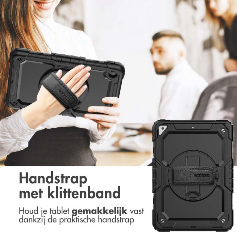 Accezz Rugged Backcover met schouderstrap Apple iPad Air 3 (2019) / Pro 10.5 (2017) - Zwart - Afbeelding 5