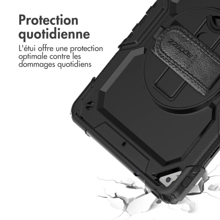Accezz Rugged Backcover met schouderstrap Apple iPad Air 3 (2019) / Pro 10.5 (2017) - Zwart - Afbeelding 8