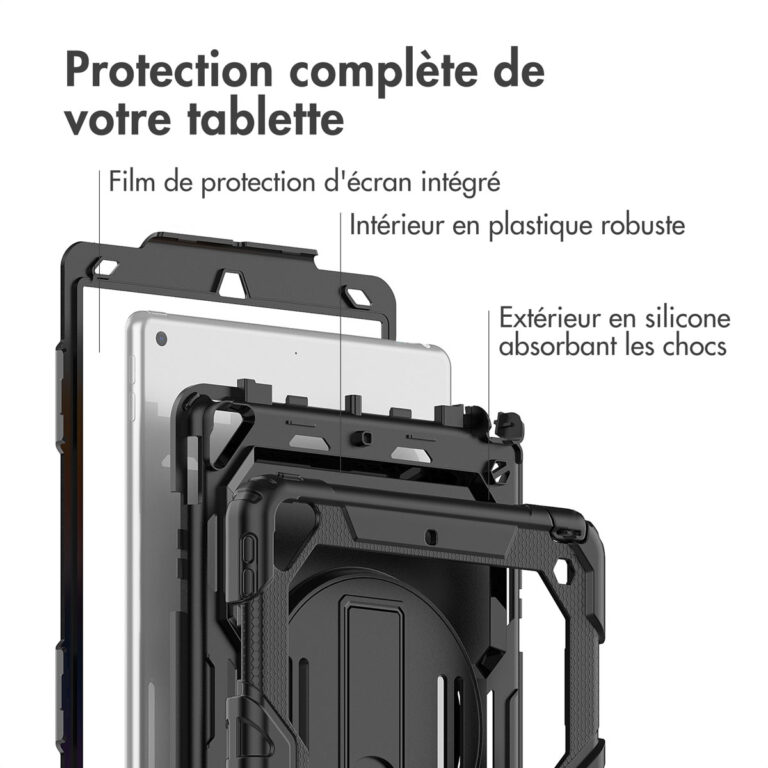 Accezz Rugged Backcover met schouderstrap Apple iPad Air 3 (2019) / Pro 10.5 (2017) - Zwart - Afbeelding 7