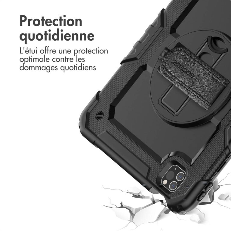 Accezz Rugged Backcover met schouderstrap Apple iPad Air 5 (2022) / Air 4 (2020) - Zwart - Afbeelding 10