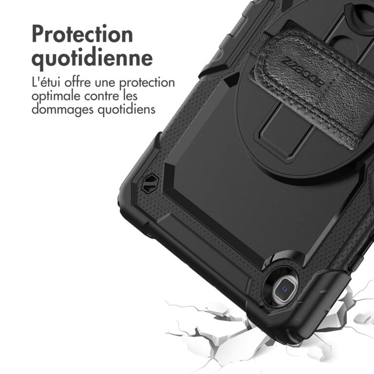 Accezz Rugged Backcover met schouderstrap Samsung Galaxy Tab A7 Lite - Zwart - Afbeelding 8