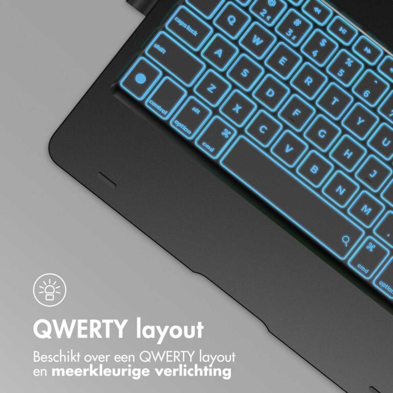 Accezz 360 Slim Keyboard Bookcase QWERTY iPad 10.2 inch (2019/2020/2021) / iPad Pro 10.5 (2017) - Zwart - Afbeelding 7