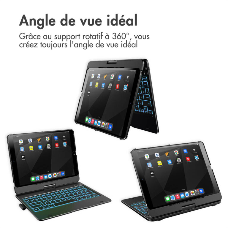 Accezz 360 Slim Keyboard Bookcase QWERTY iPad 10.2 inch (2019/2020/2021) / iPad Pro 10.5 (2017) - Zwart - Afbeelding 8