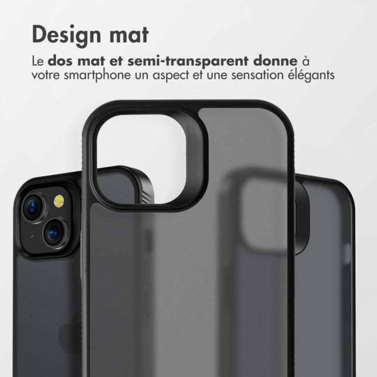 Accezz Rugged Frosted Backcover Apple iPhone 14 - Zwart - Afbeelding 6