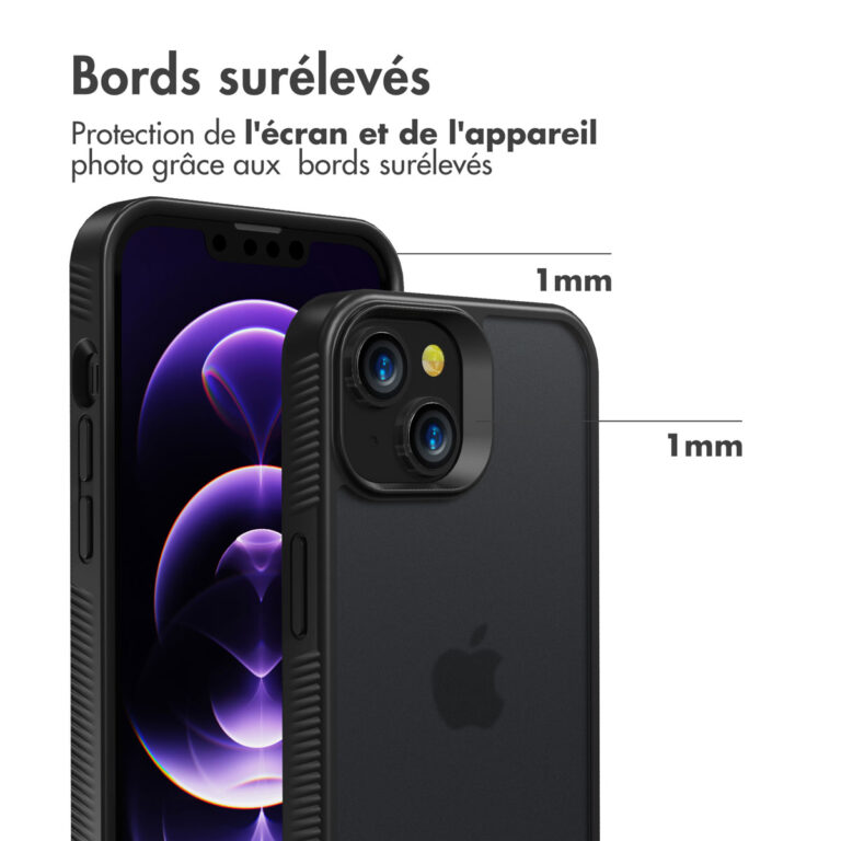 Accezz Rugged Frosted Backcover Apple iPhone 14 - Zwart - Afbeelding 10