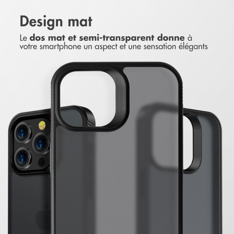 Accezz Rugged Frosted Backcover Apple iPhone 14 Pro - Zwart - Afbeelding 9