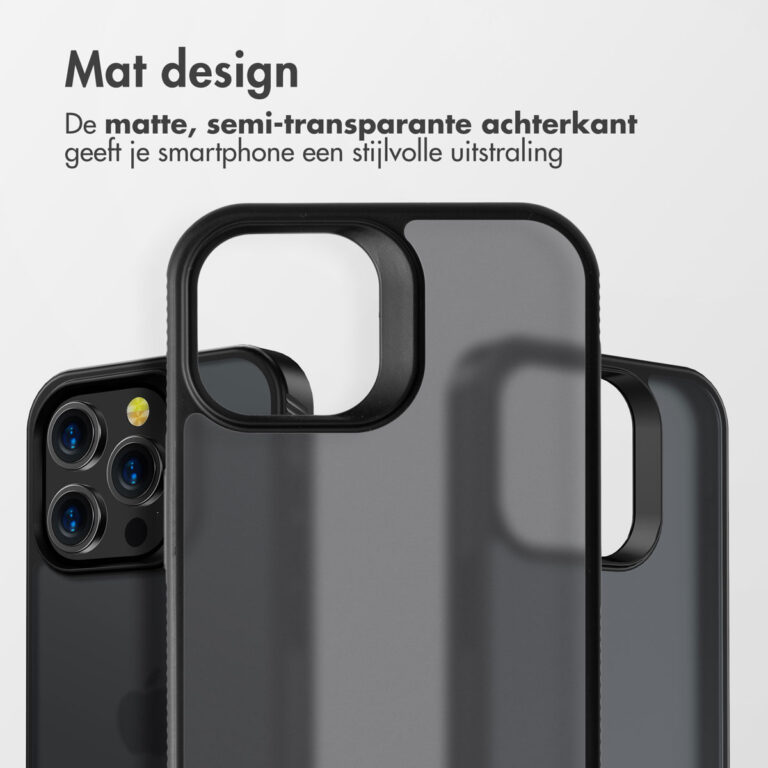 Accezz Rugged Frosted Backcover Apple iPhone 14 Pro - Zwart - Afbeelding 5