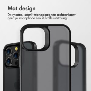 Accezz Rugged Frosted Backcover Apple iPhone 15 Pro Max - Zwart