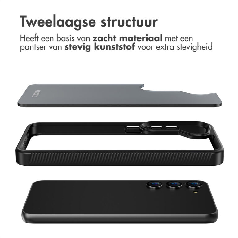 Accezz Rugged Frosted Backcover Samsung Galaxy S23 - Zwart - Afbeelding 2